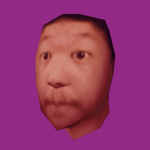 Low-poly 3D head